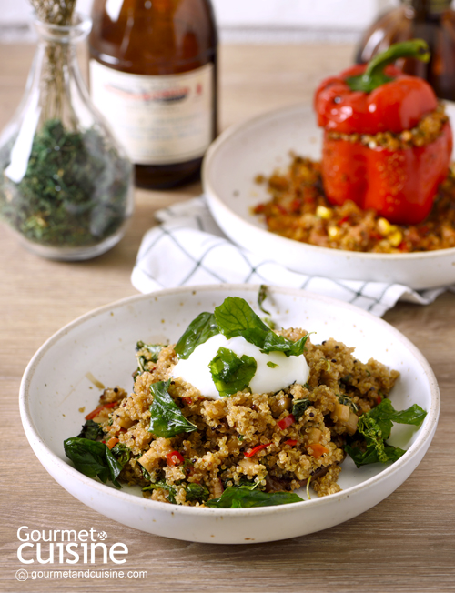 Fried Quinoa Holy Basil With Pork Shoulder Steak