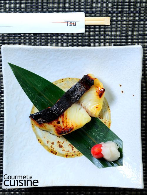 Grilled miso marinated silver cod fish