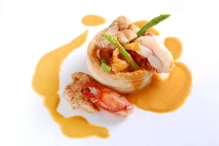 Brittany Blue Lobster, Veal Sweetbreads, Mushrooms and Martell X.O. “Feuilleté” 