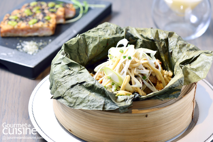 Steamed Rice with Lotus Root and Kakuni Pork 