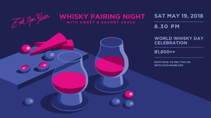 Whisky Pairing with Sweet & Savory Snack at Evil Man Blues 