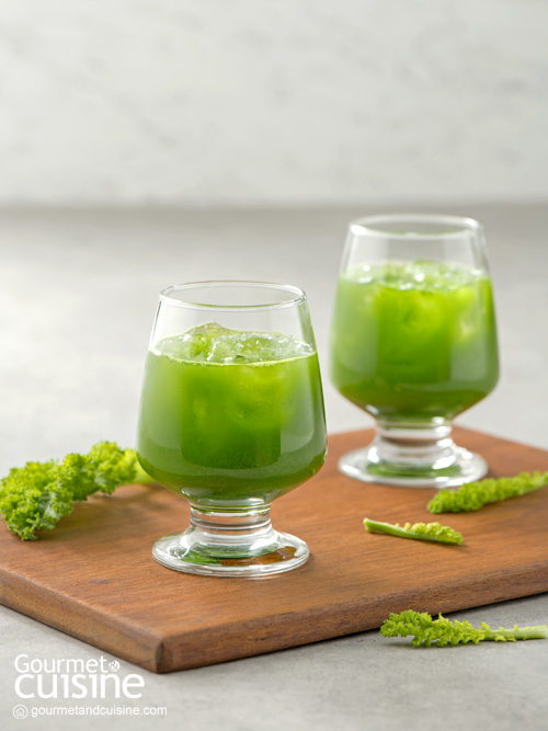 Green Drink with Swirling Kale