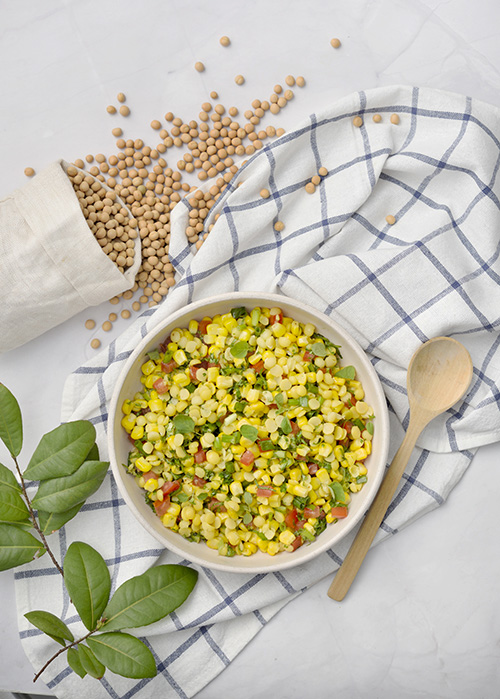 Whole Yellow Peas Summer Salad 