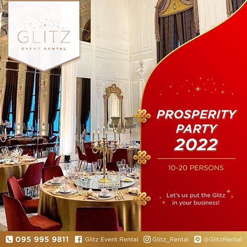 ฉลองตรุษจีนกับชุดโต๊ะเก้าอี้สุดหรู พร้อมอาหารไหว้ Iron Chef ในตีม “Prosperity Party 2022” กับ Glitz Rental x Chef Gigg