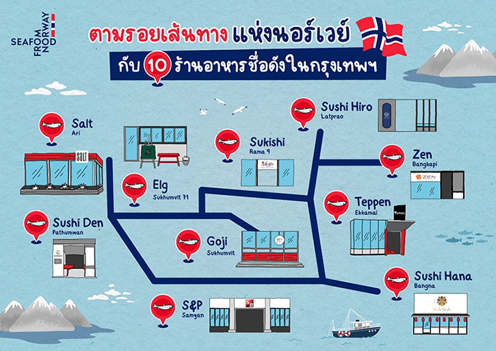 เปิดแผนที่ตามรอยเส้นทางแห่งนอร์เวย์ได้ง่ายๆ กับ 10 ร้านอาหารชื่อดังในกรุงเทพ