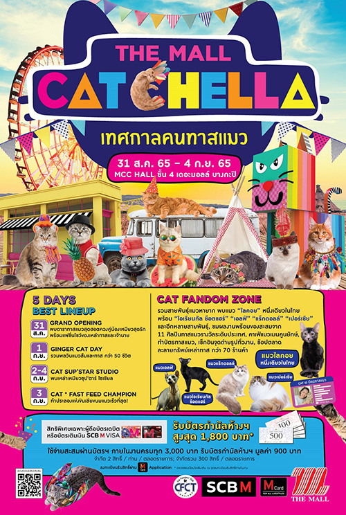 ไบรท์-นรภัทร ควงคู่ “น้องเมอร์ฟี่” น้องแมวขนปุย ร่วมงาน “THE MALL CATCHELLA” เทศกาลคนทาสแมว 