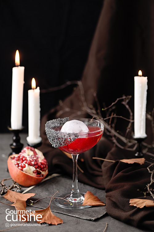 Bloody Vodka Pomegranate วอดก้าน้ำทับทิม เครื่องดื่มสุดหลอนรับปาร์ตี้ฮัลโลวีน