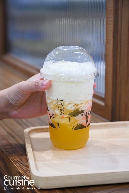 จิบ Peach Puree x Premium Green Tea ที่ TP TEA Thailand