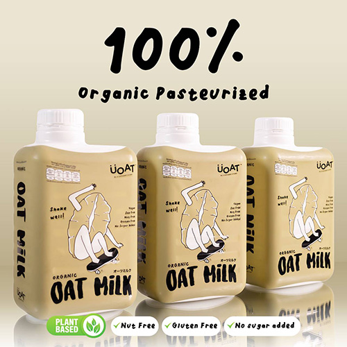 เปิดตัว นมข้าวโอ๊ต ใหม่!!  แบรนด์ UOAT เอาใจคนแพ้นมวัวและสาย Plant-Based