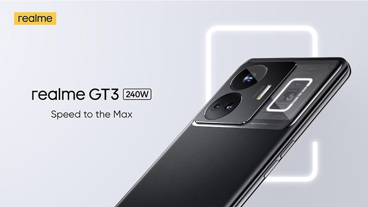 realme เปิดตัว realme GT3 สมาร์ตโฟนสุดล้ำ ปลุกพลังการชาร์จ 240W เร็วแรงที่สุดของโลกสมาร์ตโฟนปัจจุบัน