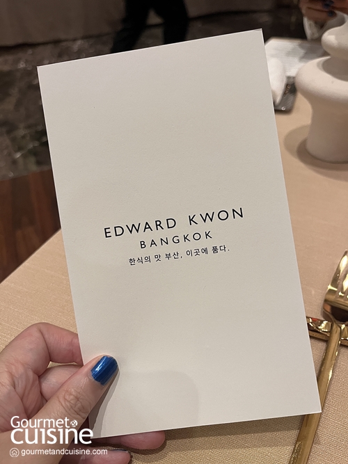 ‘Edward Kwon in Bangkok’ 12 คอร์สอาหารเกาหลีสไตล์โมเดิร์นจากเชฟเอ็ดเวิร์ด ควอน