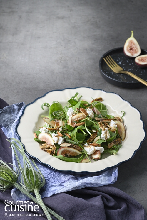 Fig & Goat Cheese Salad เมนูสุขภาพดีสไตล์เมดิเตอร์เรเนียน 