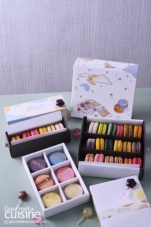 น่ารักสุดใจ La Lune Macaron & Pastries มาการองสีหวานจับคู่กับซอสม็อกเทล