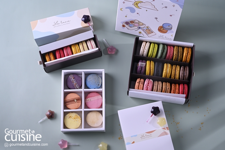 น่ารักสุดใจ La Lune Macaron & Pastries มาการองสีหวานจับคู่กับซอสม็อกเทล