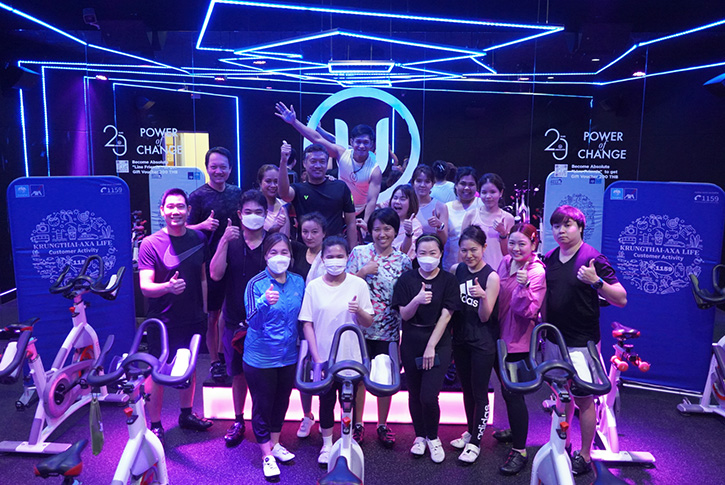 กรุงไทย–แอกซ่า ประกันชีวิต เอาใจลูกค้าที่รักสุขภาพ จัดกิจกรรมสุดพิเศษ “Cycling Class#2  เบิร์นกันสุดมันส์ ปั่นกันให้สุดใจ ครั้งที่ 2” 