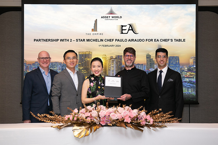 AWC จับมือ เชฟระดับมิชลินสตาร์สองดาว ‘เปาโล อายราวโด’   ร่วมเปิด ‘EA CHEF'S TABLE’ จุดหมายปลายทางด้านอาหารและเครื่องดื่มบนรูฟทอปที่ใหญ่ที่สุดที่อาคาร ‘เอ็มไพร์’