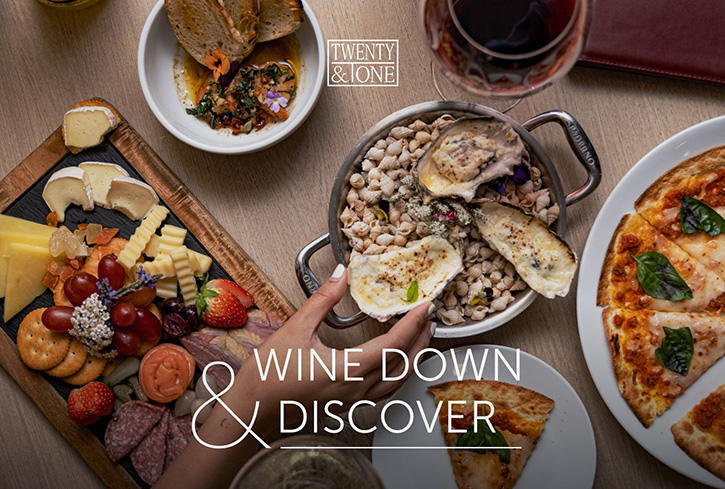 สัมผัสประสบการณ์พิเศษหลังเลิกงานกับ Wine Down & Discover โปรโมชั่นที่มาพร้อมไวน์ออร์แกนิคพรีเมี่ยม 3 แก้ว และ 1 เมนูทาปาส ในราคาเพียง 950 บาทสุทธิ