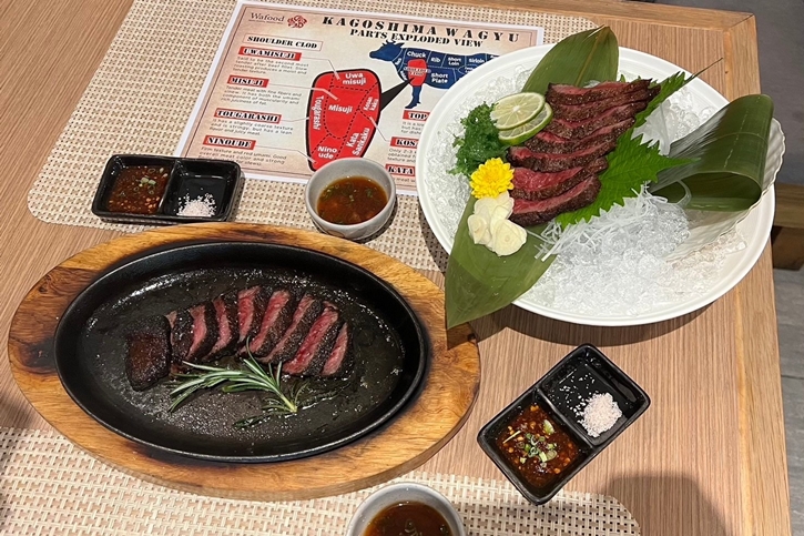 รวม 11 ร้าน เสิร์ฟเมนูเนื้อวัวคาโกชิม่าวากิว (Kagoshima Wagyu) เนื้อพรีเมียมจาก Wafood