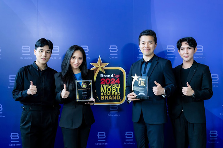 โคเวย์ คว้า 2 รางวัลใหญ่ในงานประกาศผลรางวัล “Brandage 2024 Thailand’s Most Admired Brand Awards” 