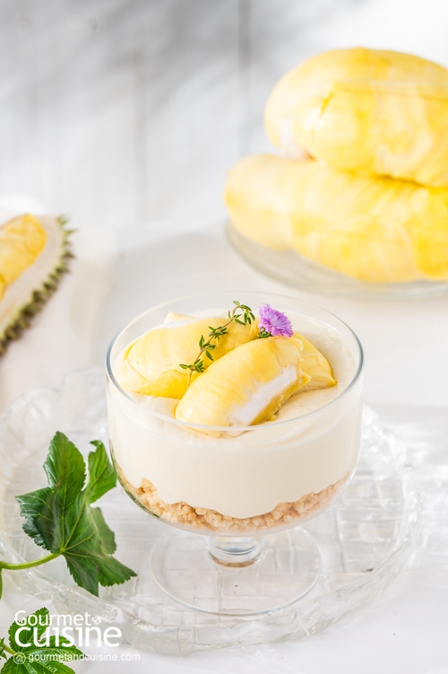 ชีสเค้กทุเรียนป่าละอู Durian Cheesecake - เมนูอร่อยจากสินค้า GI