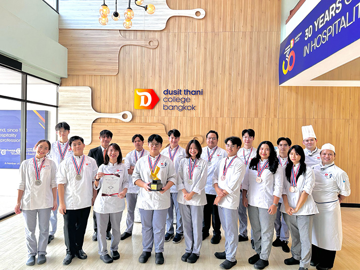 ตัวแทนวิทยาลัยดุสิตธานีกวาดรางวัลถ้วนหน้าจากเวที Thailand International Culinary Cup (TICC) 2024