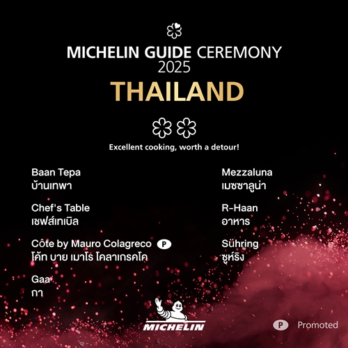 MICHELIN GUIDE CEREMONY 2025 เชฟไอซ์-ศุภักษร สร้างประวัติศาสตร์พา Sorn คว้ามิชลิน 3 ดาวครั้งแรกในไทย!